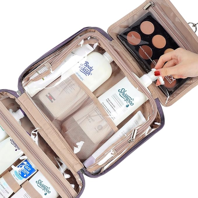 NISHEL Travel Toiletry Bag for Women Large Capacity, Makeup Essentials Organizer - Image 4