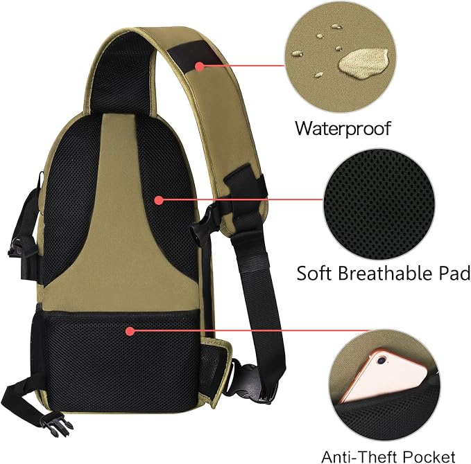 MOSISO Camera Sling Bag, DSLR/SLR/Mirrorless Camera Backpack Case Shockproof - Image 4