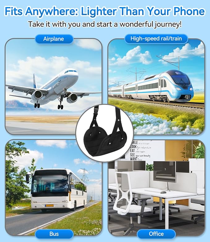 Ergonomic Airplane Foot Hammock-Ultimate Comfort Foot Hammock - Image 6