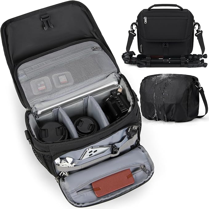 RAINSMORE Camera Bag, DSLR/SLR/Mirrorless Camera Case by RAINSMORE