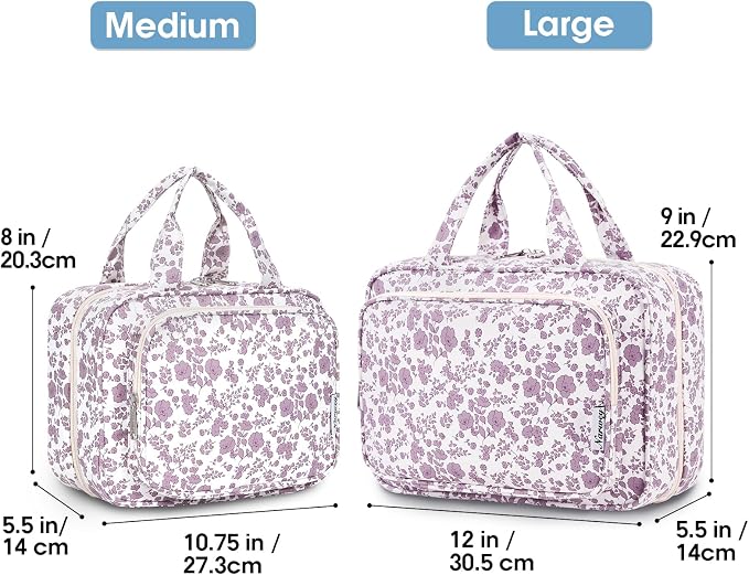 Travel Toiletry Bag for Women Large Hanging Makeup Bag Organizer Toiletries Bag - Image 2
