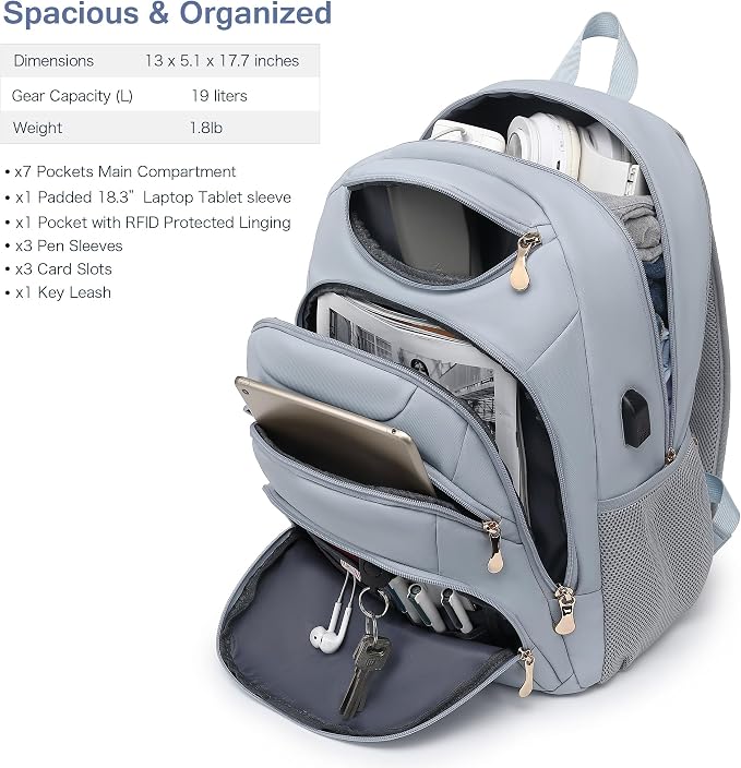 Boavan Laptop Backpack for women, 15.6 inch Laptop Bag - Image 2
