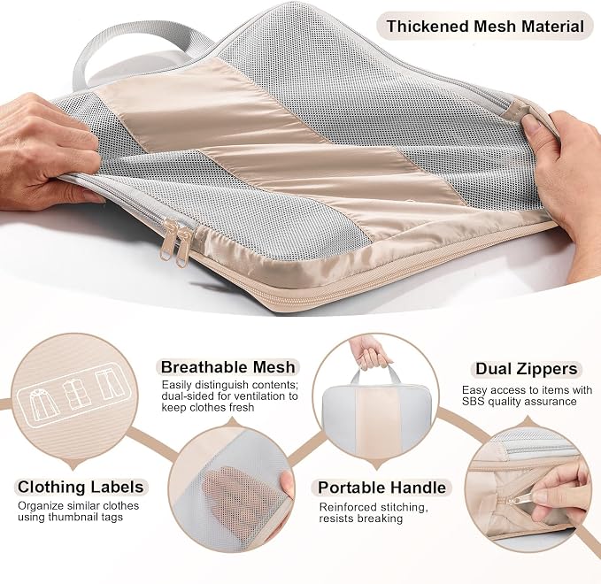 8 Set Compression Packing Cubes - Image 6