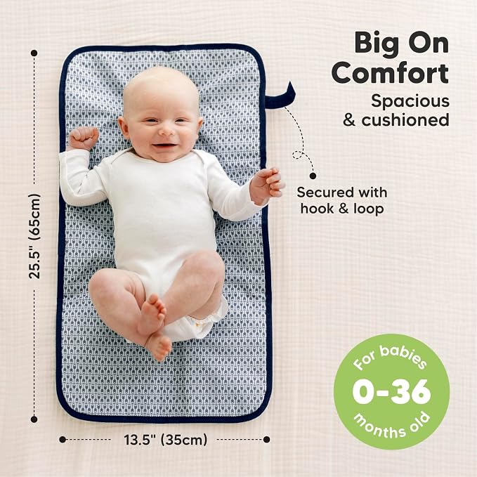 KeaBabies Portable Diaper Changing Pad, Easy Wipe Clean - Image 3