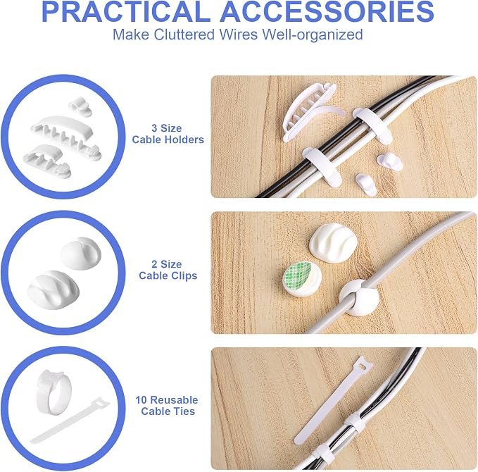 Chouky Cable Organizer Box Set of Three, Power Cover Cord Holder Surge Protector - Image 4