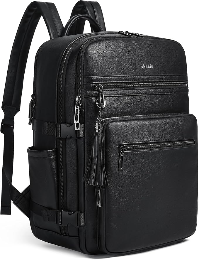 Shrrie Laptop Backpack for Women, Vegan Leather Backpack Work Computer by Shrrie