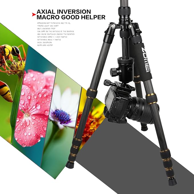 ZOMEI Z669C Carbon Fiber Portable Tripod - Image 5