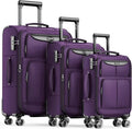SHOWKOO Luggage Sets 3 Piece Softside Expandable Lightweight Durable Suitcase by SHOWKOO