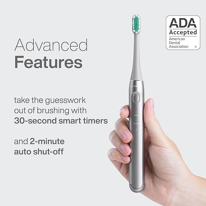 Aquasonic Icon ADA-Accepted Rechargeable Toothbrush | Magnetic Holder & Slim - Image 6
