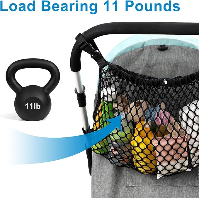 Accmor Universal Stroller Organizer, Polyester Net Mesh Bag Fits - Image 4