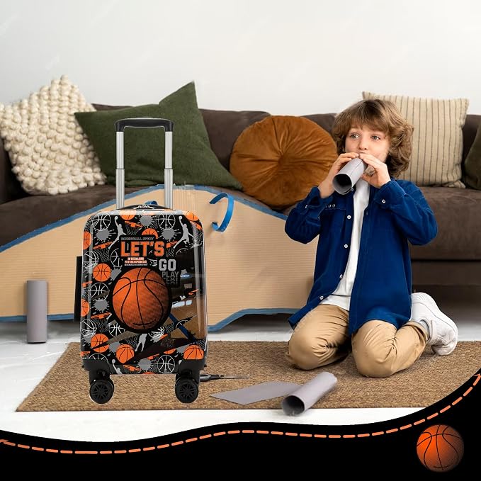 Kid’s Luggage Set 5 Piece Suitcase Set 16’’ Hardside Basketball Luggage - Image 6