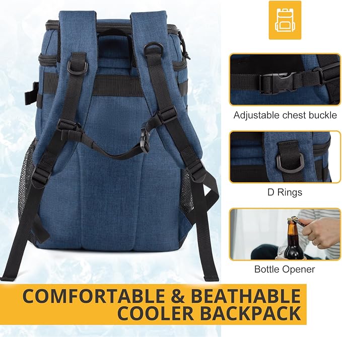 Tactical Backpack Cooler, Soft Lightweight Leakproof Cooler Backpack, Insulated - Image 7