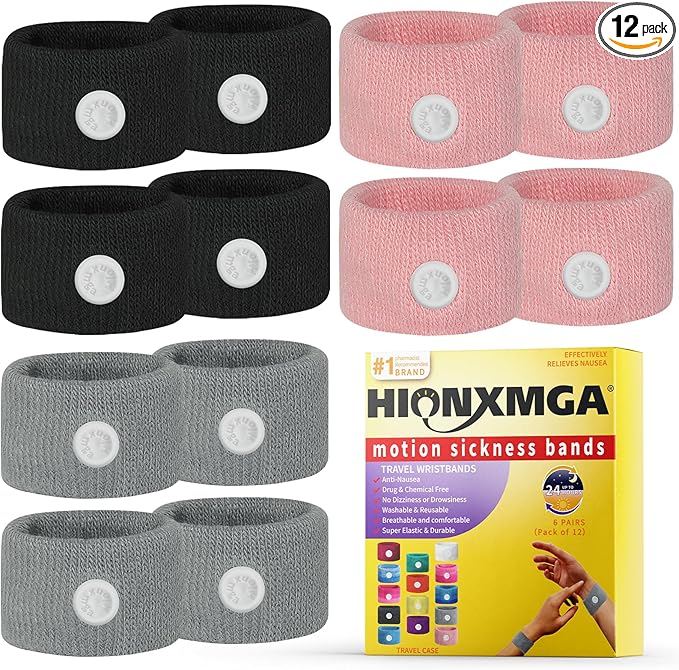Motion Sickness bands/Acupressure Nausea Wristband by HIONXMGA