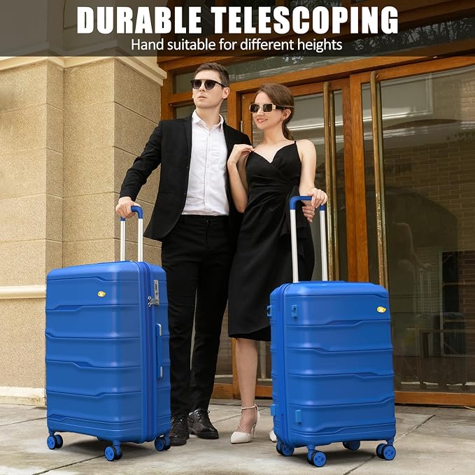 28 Inch Luggage with Spinner Wheels, Large Hard Shell Suitcase, Lightweight PP - Image 3