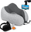 Airplane Neck Pillow Includes Travel Pillow + Airplane Phone Holder Mount + Eye by Homeify