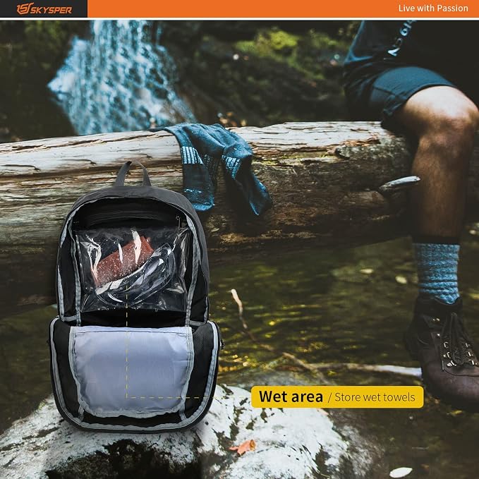 SKYSPER Lightweight Packable Backpack - 30L Hiking Daypack - Image 3