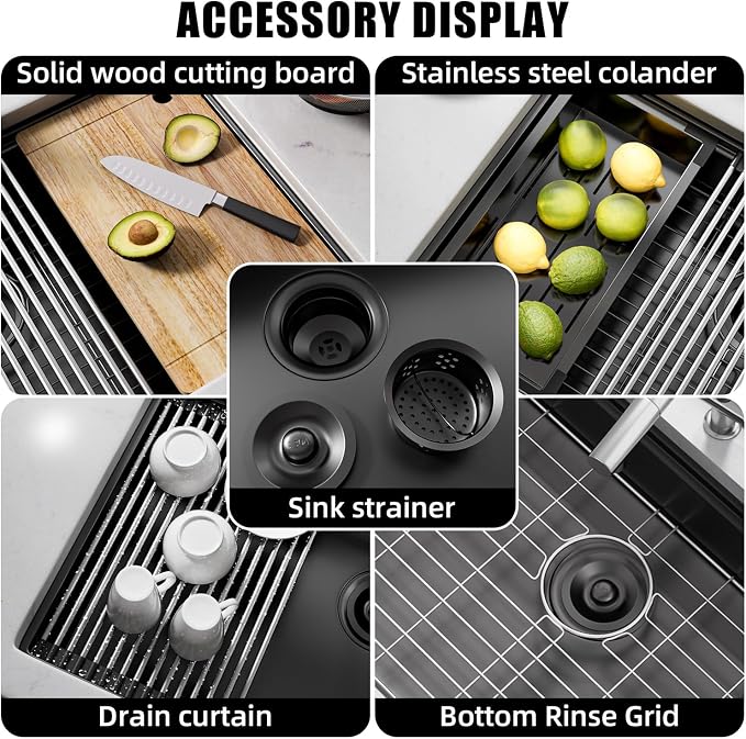 Undermount Kitchen Sink Stainless Steel 32x19 - Image 6