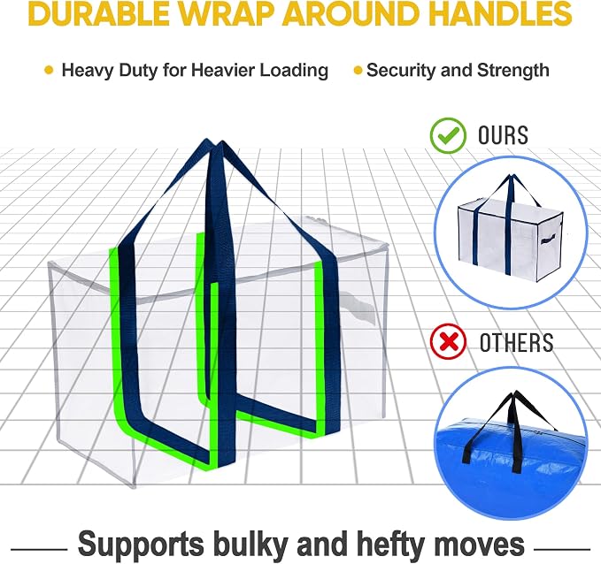 VENO 6 Pack Moving Bags, Heavy Duty, Moving Boxes Alternative, Packing Storage - Image 4