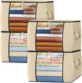 Fab totes 24 Gallons Clothes Storage, Foldable Thick Fabric Blanket Storage Bags by Fabtotes
