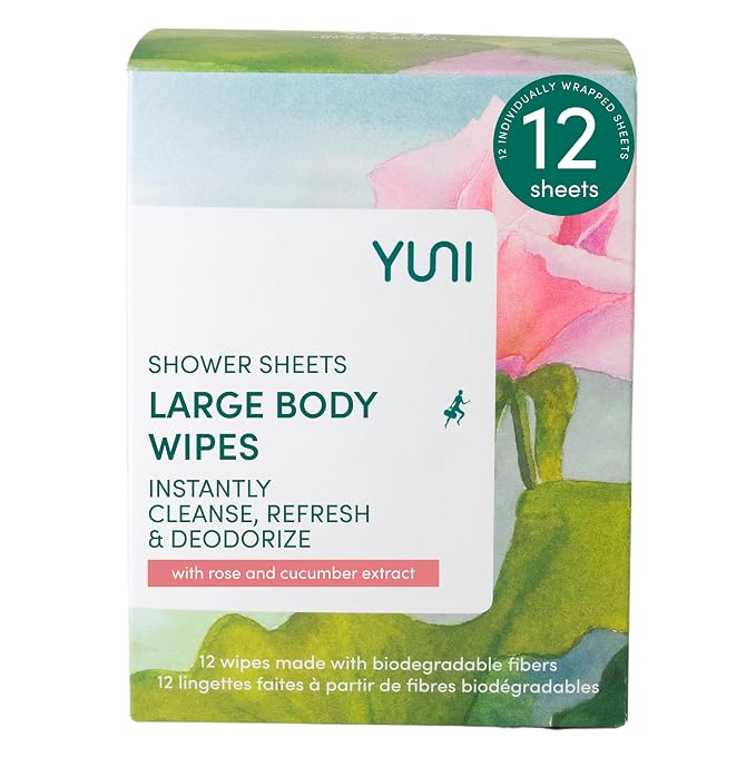 YUNI Beauty Large Body Wipes Soft Moist Showerless Wipe, Cleanse & Deodorize by YUNIBeauty