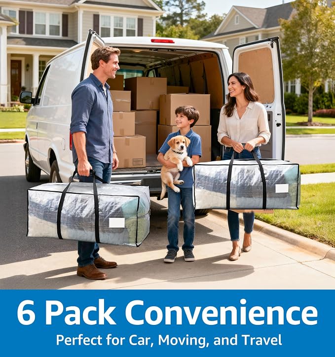 6 Pack Heavy Duty Moving Bags - Image 4