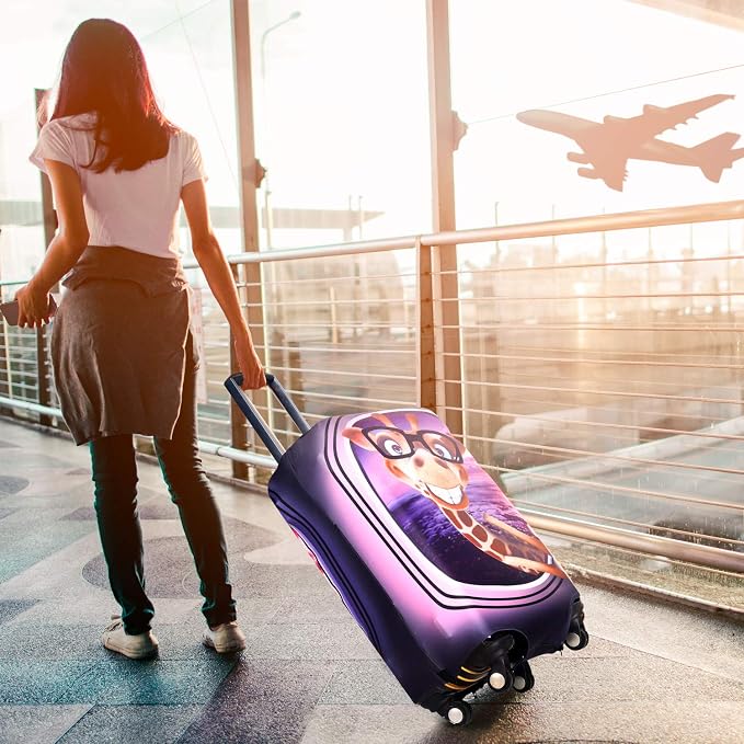 7-Mi 3D Print Design Travel Suitcase Protector Trolley Case Cover 19"-30" Sleeve - Image 7