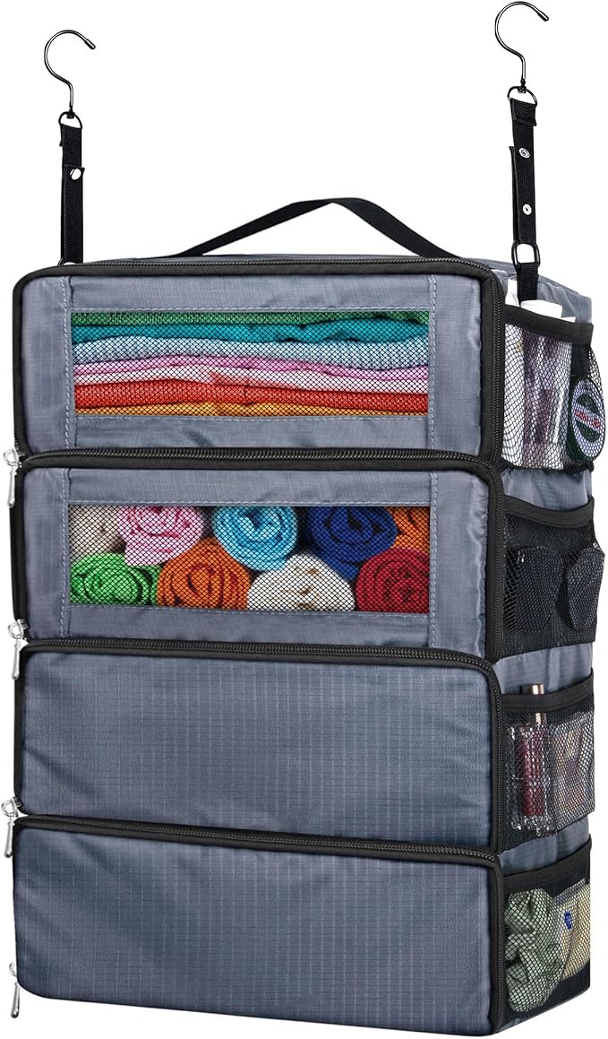 Hanging Travel Organizer, Carry-On Luggage Suitcase Organizer, Portable Travel by MIAOJIE