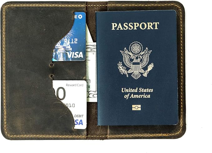 Leather Passport Cover, Field Notes Cover Wallet, Travel Passport Cover - Image 6