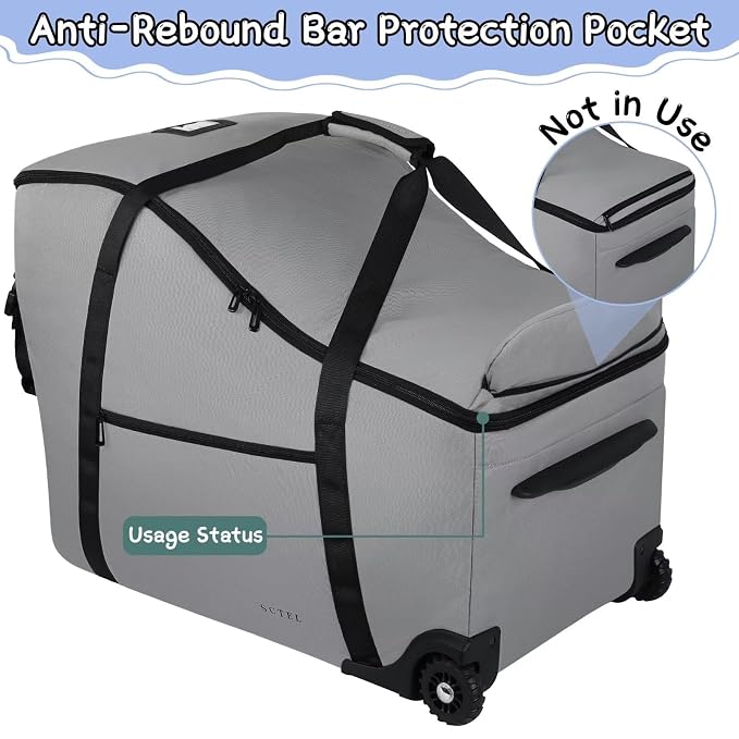 Car Seat Bags for Air Travel Fit Chicco Keyfit 35 and Anti-rebound Bar Base - Image 4