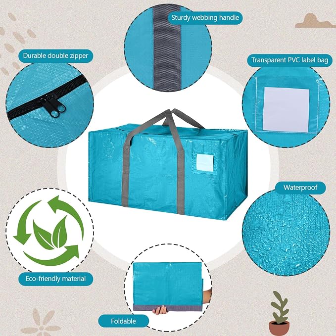 8 Pack Extra Large Moving Bags Heavy Duty Packing Bags - Image 2