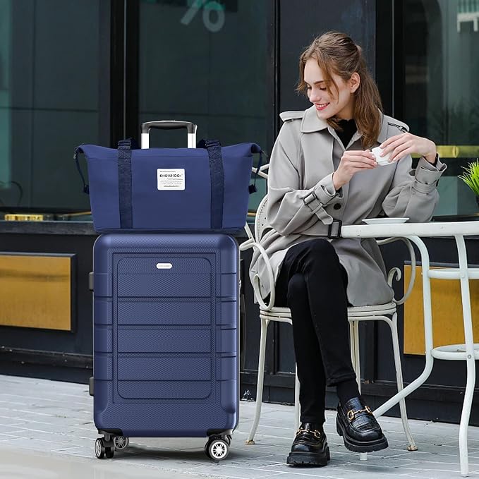 SHOWKOO Luggage Sets Expandable PC+ABS Durable Suitcase Double Wheels TSA Lock - Image 2