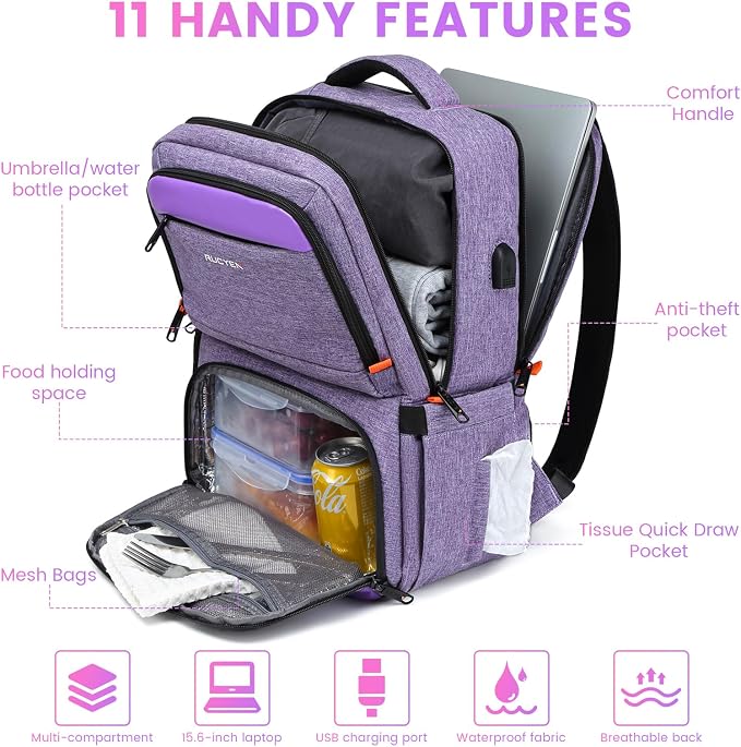 Lunch Backpack, Insulated Cooler Backpack Lunch Box - Image 2