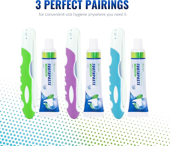 Portable Toothbrush Kit with Toothpaste, Built-in Cover, Folding Collapsible - Image 2