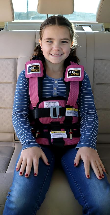 Large Pink, Lightweight, Portable Car Seat - Image 2
