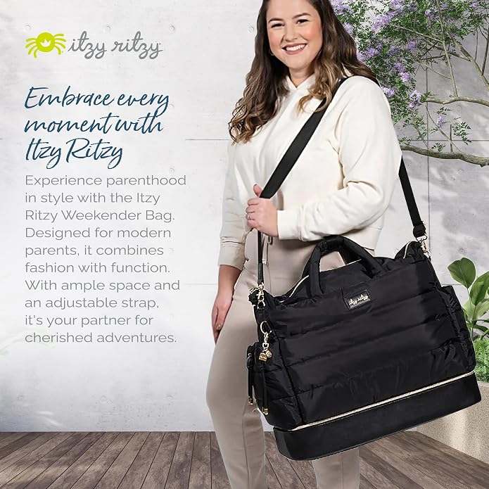 Itzy Ritzy Dream Weekender Travel Bag – Lightweight Overnight Bag - Image 8