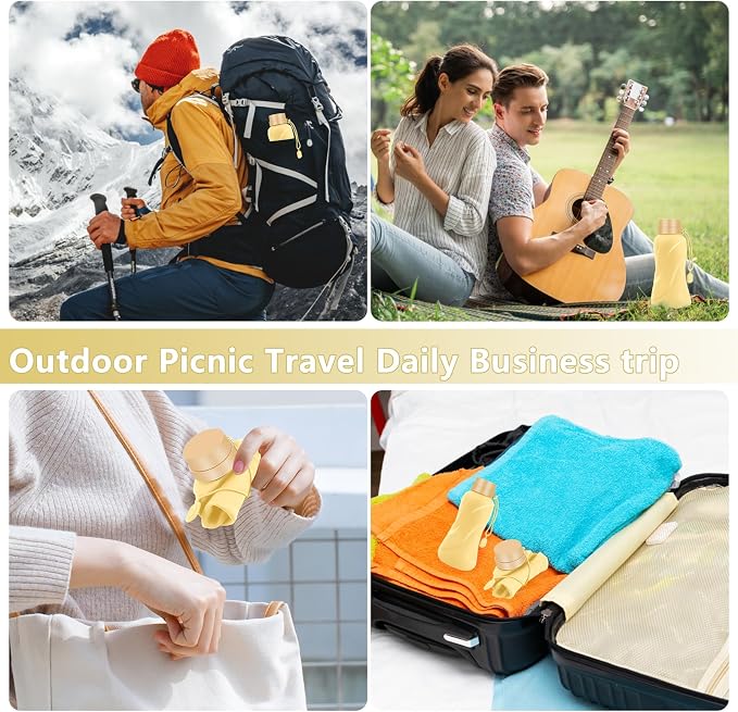 Collapsible Water Bottles, Leak Proof, Reuseable BPA Free Silicone Foldable - Image 7