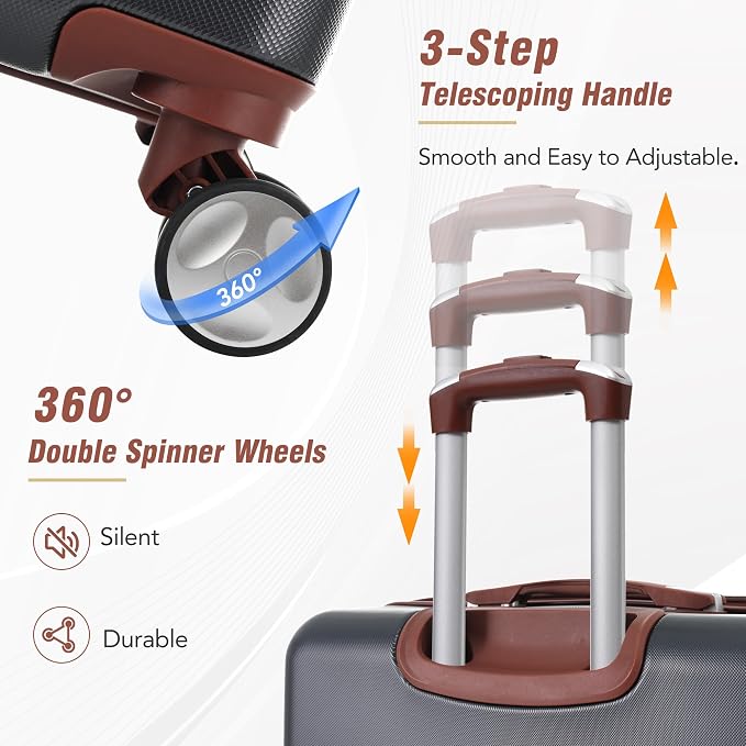 Merax Luggage Set 2 Piece Suitcase Set - Image 4