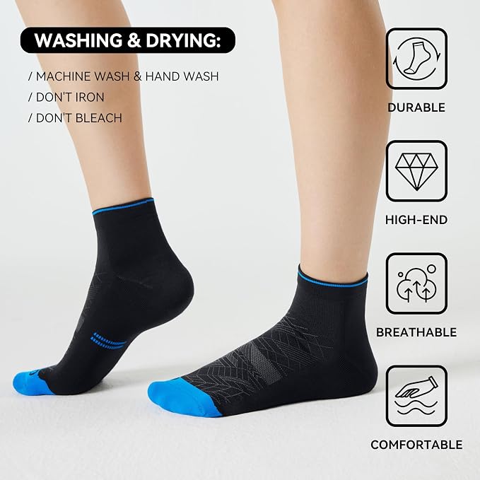 CS CELERSPORT 2/5 Pairs Ankle Compression Socks - Image 3