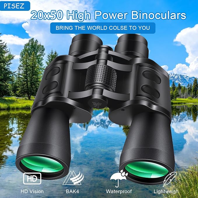 PISEZ 20X50 Binoculars for Adults High Powered - Image 6