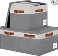 Extra Large Storage Bins with Lids, Foldable Fabric Storage Baskets with Lids by PFFVRP