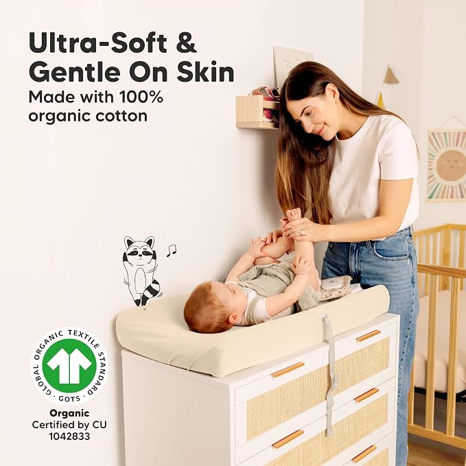 2-Pack Organic Changing Pad Covers - Image 3