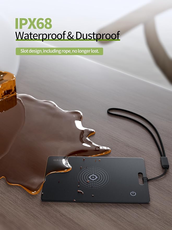 LULULOOK Wallet Tracker Card, Ultra Slim Airtag Wallet Works - Image 8