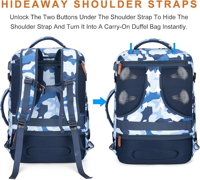 Travel Backpack 42L Carry on Backpack Flight Approved Expandable Travel - Image 5