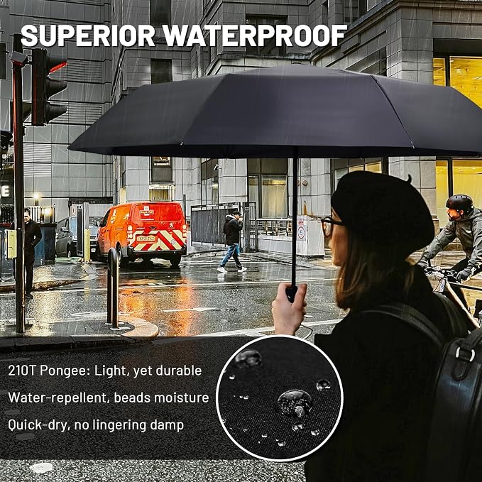 SY COMPACT Travel Umbrella Windproof Automatic Umbrellas Small Compact UV Sun - Image 7