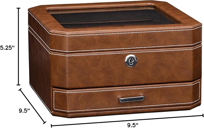 ROTHWELL 6 Slot Leather Watch Box - Image 10