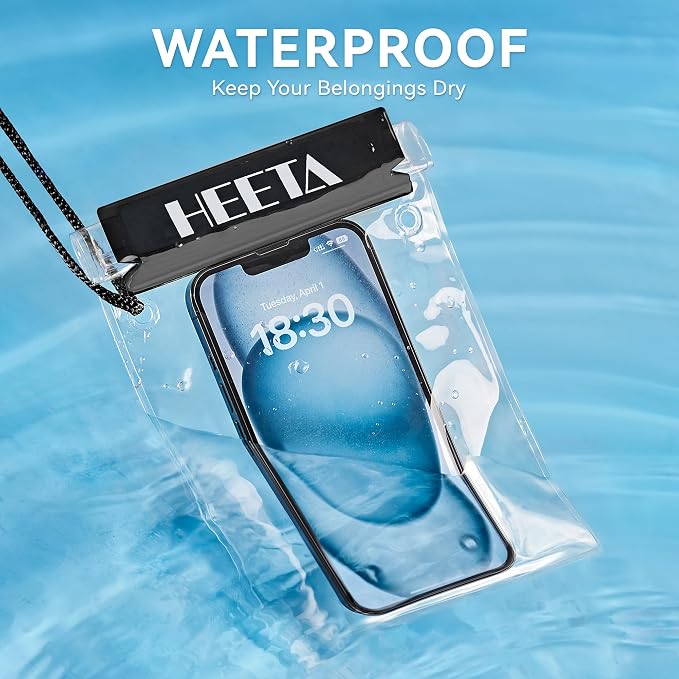 HEETA 5-Pack Clear Waterproof Dry Bag, Water Tight Cases Pouch Dry Bags - Image 2