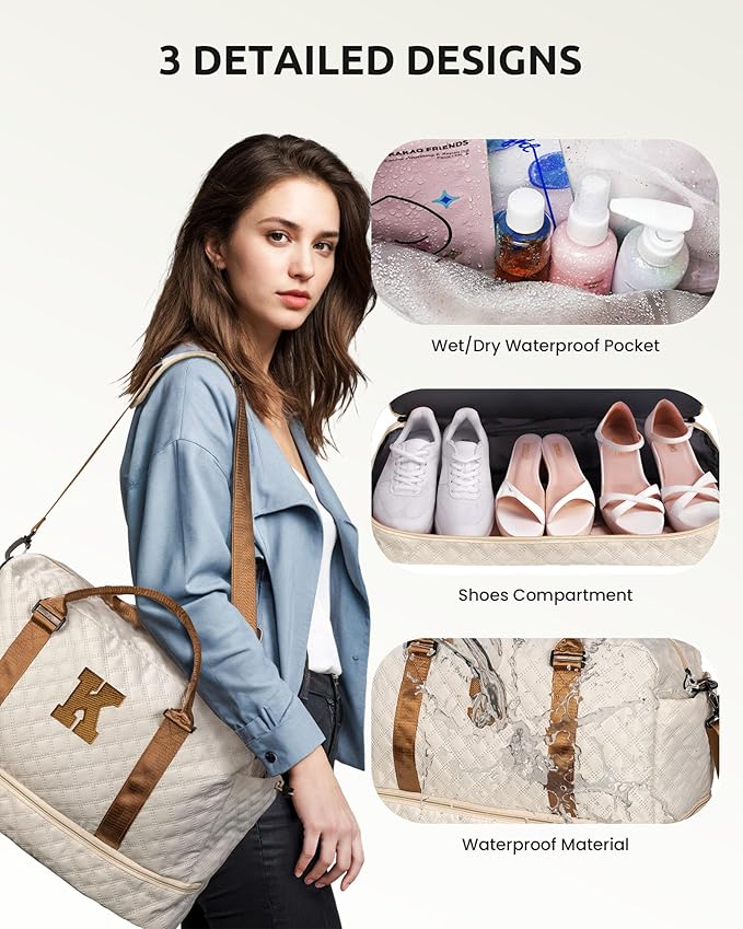 Birthday Gifts-for Women-Initial Duffle Bag - Image 6