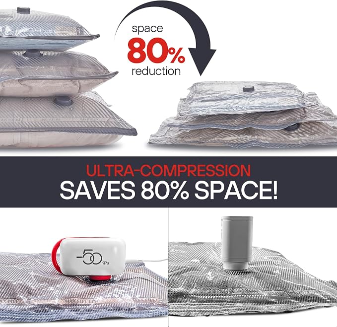 VMstr 18 Pack Travel Vacuum Storage Bags - Image 3