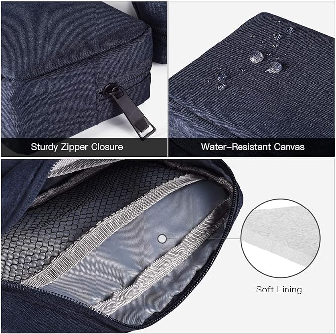 2-Pack Portable Storage Pouch Bag, Universal Electronics Accessories Case Cable - Image 4