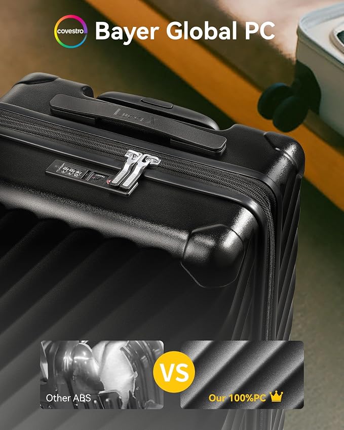LUGGEX Luggage with Spinner Wheels, Polycarbonate Hard Shell Suitcase, - Image 7